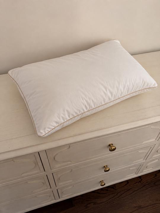 Signature Deluxe Suite Pillow photographed by Ashley C. at home